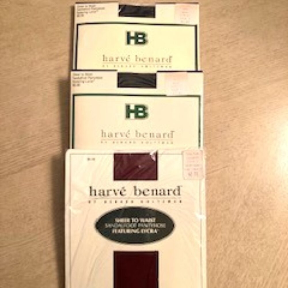 Three Pair of Women's Vintage Harve' Benard Pantyhose, NEW